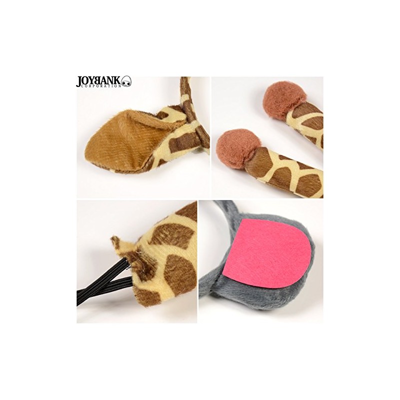 JOYBANK Animal 3-Piece Set, Headband Tie, Tail, Cosplay Accessories, Panda