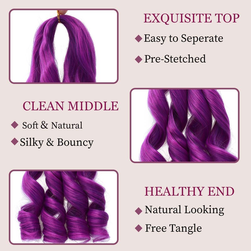 French Curl Braiding Hair Curly Hair Extension 24 Inch 8