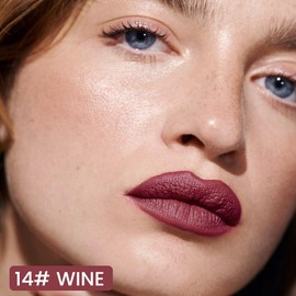 evpct Longwear Liquid Lip Liner Stain Marker Pen Long Lasting Waterproof, Wine Red Plum Matte Semi Permanent 24 Hour Lip Liner and Lipstick Combo Korean Color Stay Lipliner All Day Lips Stain peel off