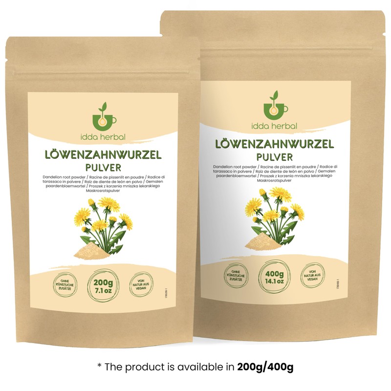IDDA Herbal Dandelion Root Powder 200 g, Dandelion Root Dried