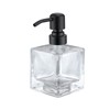 Ximlike Square Bathroom Soap Dispenser Black, 8.4 oz Glass Bottles