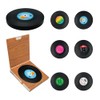 DIYOMR 6Pcs Vinyl Record Coasters, 4" Coasters for Coffee Cup