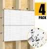 Spampur Peg Board, 4 Pack Metal Pegboard Panels with 50