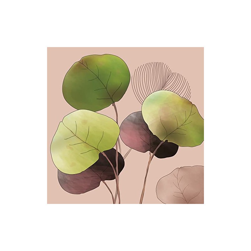 20 Napkins Strong Leaves on Dusky Pink Table Decoration Decoupage