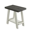 Roundhill Furniture Athens Contemporary Two-Tone Wood Shelf Side Table, Weathered