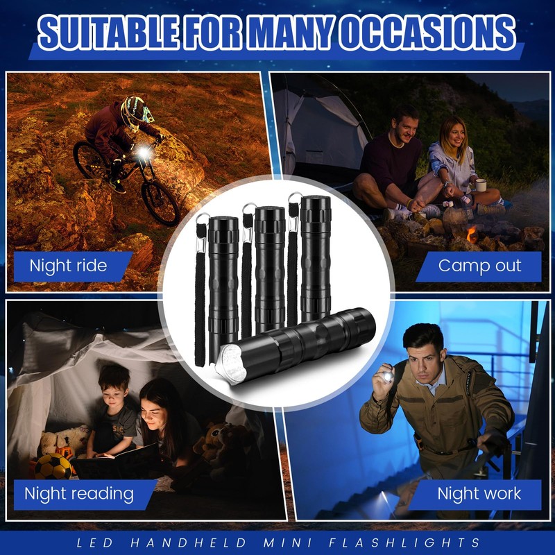 Tujoe 36 Pcs Mini Flashlights Bulk Bright Aluminum LED Handheld
