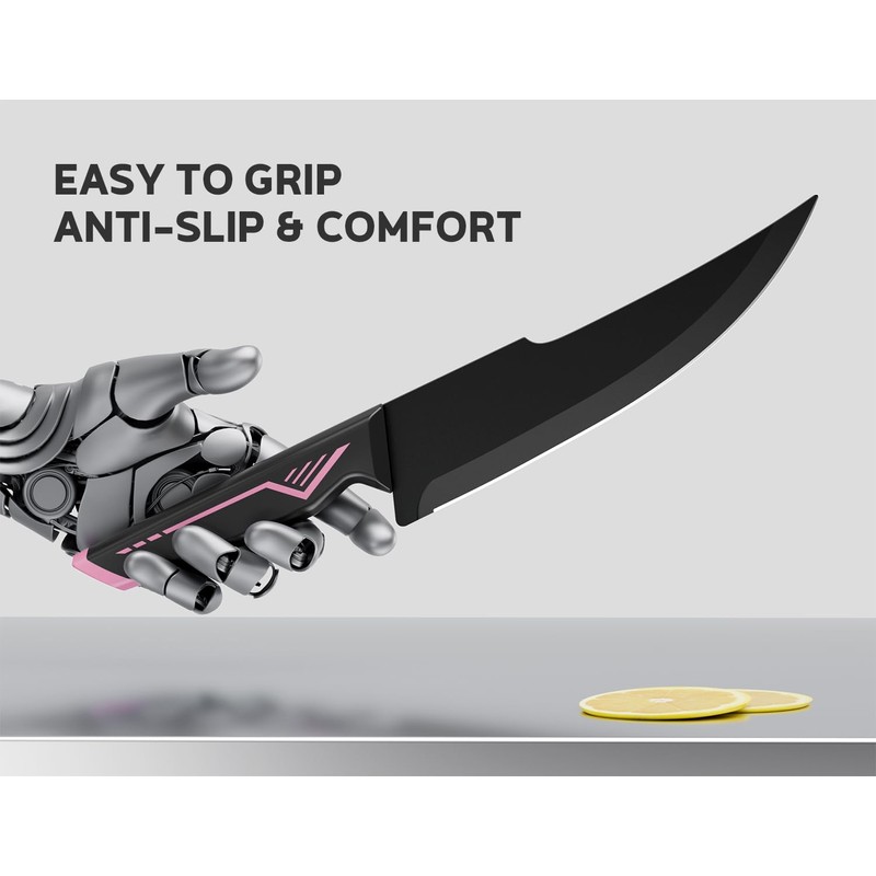 Knife Set - 15 PCS Kitchen Knife Set with Built-in