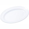 Nagao No.37 Unbreakable White Tableware, Oval Plate, Rim, 11.4 inches
