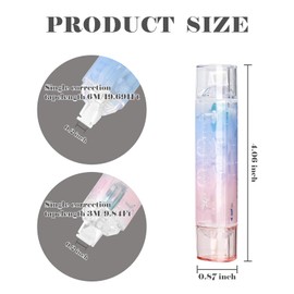 BAYTORY Correction Tape Double Sided 2 in 1 Roll with Correction Tape White Transparent Aesthetic for School Office Home (Triangle Shape) Pack of 3