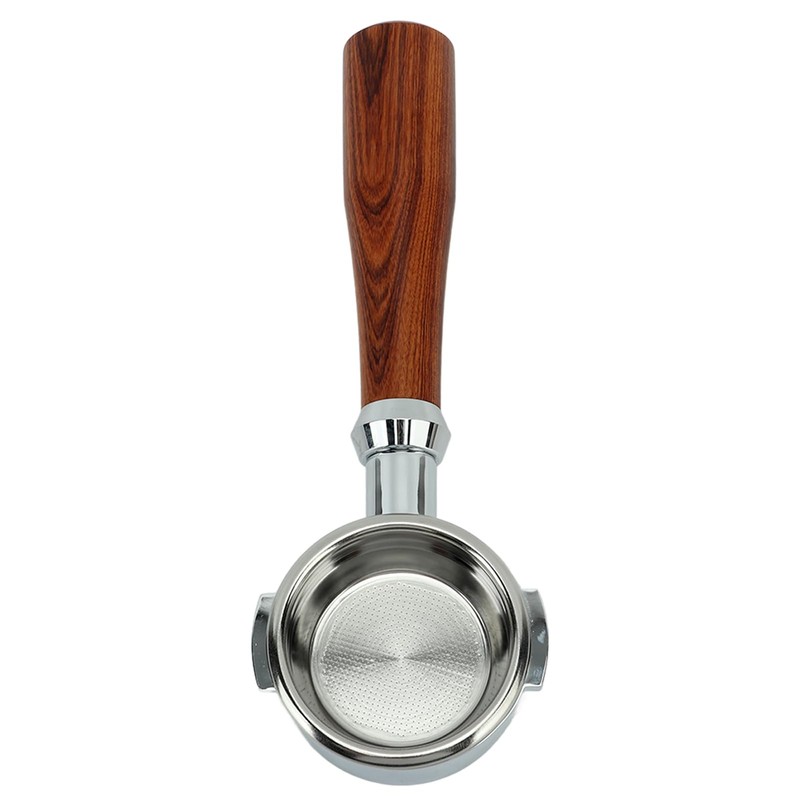 Saluaqui E61 58 mm Bottomless Portafilter, Double Coffee Brew Handle