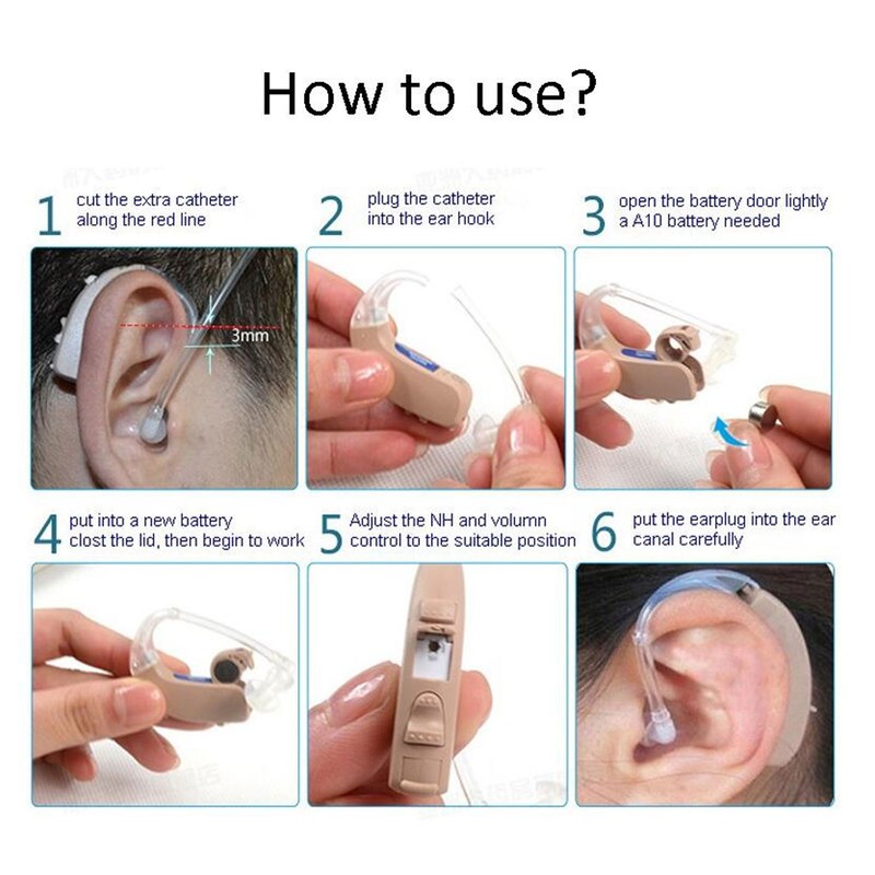Hearing Aid Earplug Ear Plugs Eartips Domes with Sound Tube