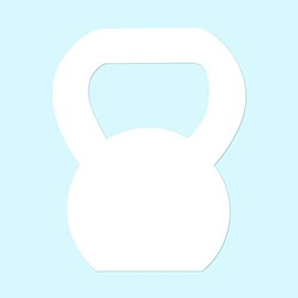 Kettlebell Girya - Vinyl Decal Sticker - 5.75" x 7.25" - White