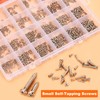 1100Pcs Nickel-Plated M1.2,M1.4,M1.5,M2 Round Pan Head Tapping Screws Laptop Notebook