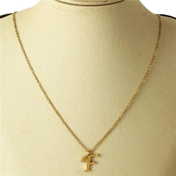 Unbranded GOLD STAINLESS STEEL PENDANT INITIAL “F” ( 3001 )