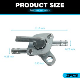 Ferianl 2PCS Inline Fuel Tank Tap Valve, Motorcycle Gas Petcock Shut Off Valve, Inline Gas Fuel Tank Tap On-Off Switch, for 50cc 70cc 90cc 150cc ATV Dirt Bike