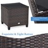 Tangkula 3 Pieces Patio Furniture Set, PE Rattan Wicker 3