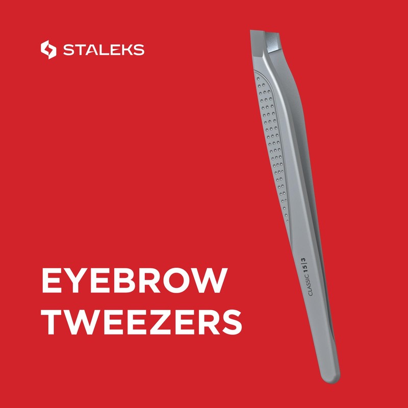 Staleks Eyebrow Tweezers Classic TC-15/3 (Wide Slant)