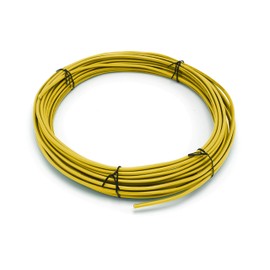 Yellow THHN Wire - 10 AWG - 10 Feet - Solid Copper Grounding Wire, Proudly Made in America - Ground Protection Satellite Dish Off-Air TV Signal - UV Jacketed Antenna Electrical Shock