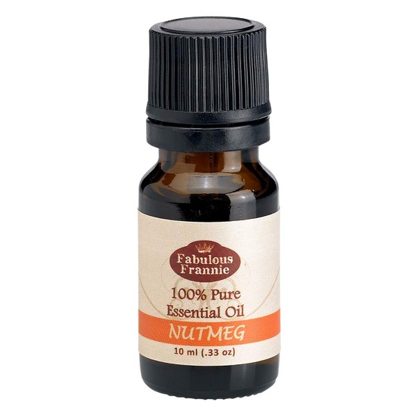 Fabulous Frannie Nutmeg 100% Pure, Undiluted Essential Oil Therapeutic Grade - 10 ml. Great for Aromatherapy!