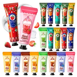 DWDiWen 20PCS Hand Cream Gift Set for Women,Moisturizing Mini Hand Lotion Bulk,Travel Size Bulk Hand Cream for Dry Cracked Hands,Small Hand Moisturizer Set for Thank You Gifts and Party Favors