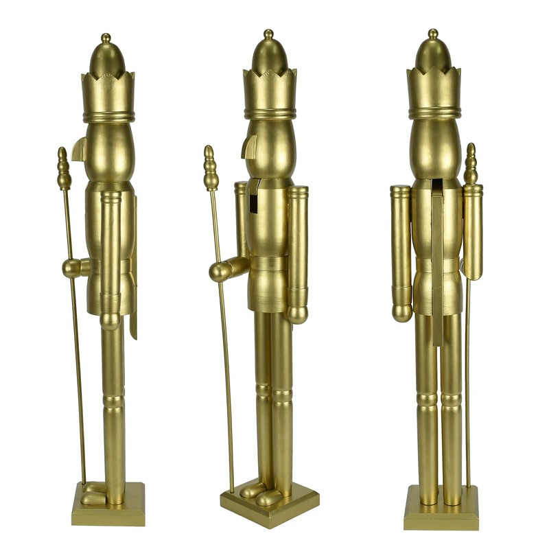 Jeco Inc. 36 Inch Wooden Gold King Nutcracker