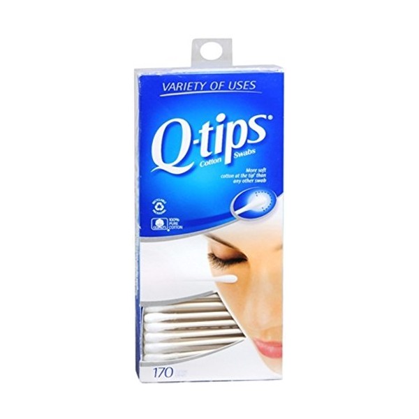 Q-tips Cotton Swabs 170 Count (Pack of 1)