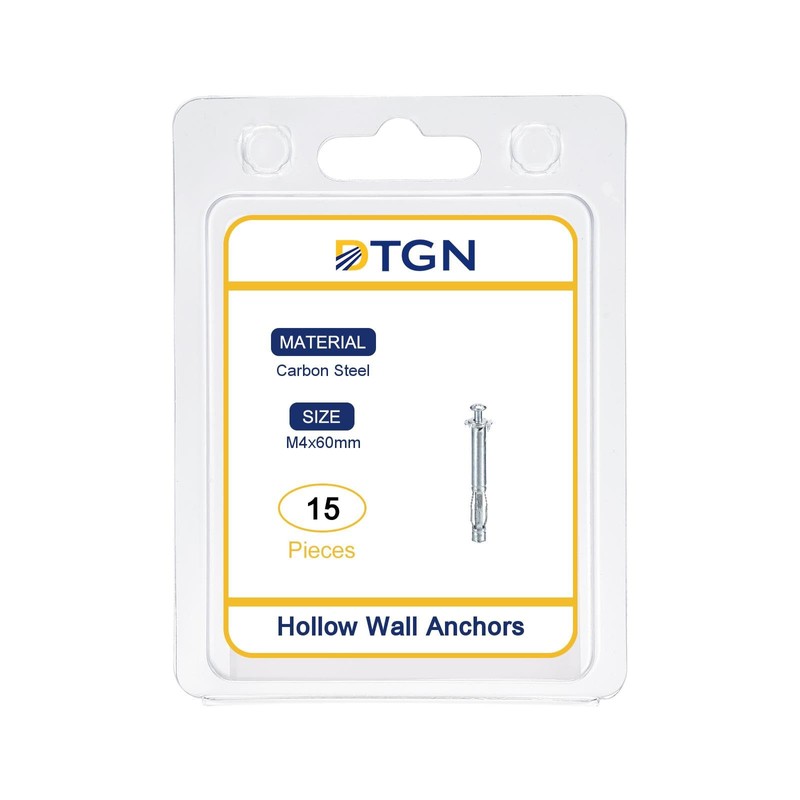 DTGN M4x60mm Hollow Wall Anchors - 15 Pack - Good