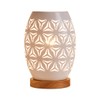 OuXean Unique beautiful white metal hollow design E27 60W table