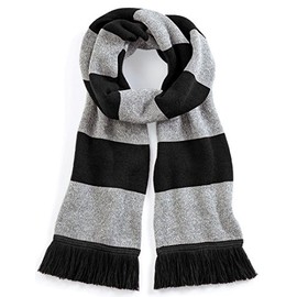 Beechfield Stadium Scarf Unisex Adult, Black / Heather, One size