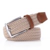 Weifert Men's Stretch Woven 1.3" Wide Elastic Braided Belts (Khaki,