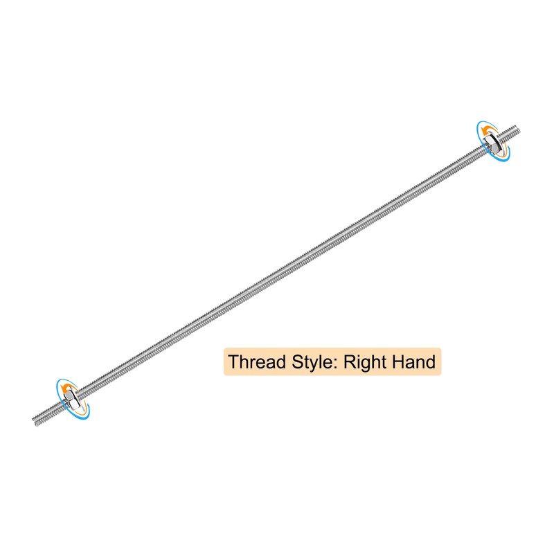 sourcing map 20pcs 8/32 Inch M4 Threaded Rods with 40pcs