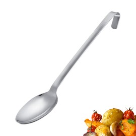 Westmark Vegetable Spoon Pro - Stainless Steel Cooking Spoon with Wide Spoon Head - Universal Serving Spoon for Vegetables, Potatoes & Co - Silver, 38 cm
