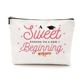 Inspirational Graduation Gifts Cosmetic Bag Class of 2025 Senior 2025 Makeup Bag Nurse Phd Graduation Gifts University College Middle Masters Degree Graduation Gifts for Women Daughter Makeup Pouch