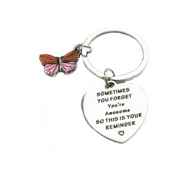 jtkdxqs Butterflies Keychain Sister Couple Keychain stainless steel key chain for Women and men Choice,Style 4