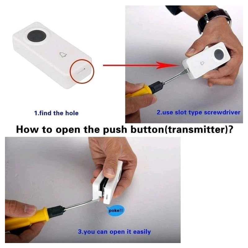 SadoTech Wireless Doorbell Kit White. 1 Transmitter Two Receivers. Brand