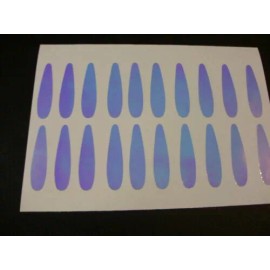 The Fishing Lure Tape Company Trolling Spoon TRU UV CLEAR Die Cut Fishing Lure Tape 9 Sizes - 6" 6PK