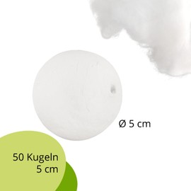 Cotton Balls A050502 Cotton Balls 50 mm Pack of 50 Cellulose White 5 cm