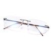 Rimless Progressive Multifocus Reading Glasses Blue Light Blocking No Line