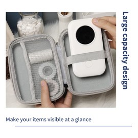 Phomemo D30 D35 Label Maker Machine Case, Waterproof Storage Bag Compatible with NELKO P21/NIIMBOT D11/JADENS D110/SUPVAN E10 Label Printer, Fits for Mini Bluetooth Labels Sticker Machine, Case Only