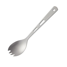 Titan Spork, 2-in-1 Titanium Spoon/Spork with Bottle Opener, Multifunctional Portable Ultralight Outdoor Spoon Fork Harness for Outdoor Hiking, Backpacking, Picnic
