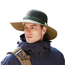 Sun Hats for Men Women Fishing Cooling UPF 50+ Breathable, Wide Brim Bucket Hat Fishing Hiking Gardening Safari Beach