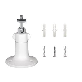 Security Camera Wall Mount Bracket, Adjustable Angle, White, with Mounting Hardware