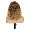 PECWU Peluca Rizada Con Flequillo, Cabello Humano, 14'', Afro Rizado,