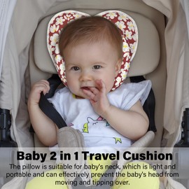 XIGGA U-Shaped Banana-Shaped Two-in-One Pillow for Infant Travel Car Seat, Used to Support and Protect Your Baby Sleeping Strollers Pillows