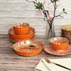 YA JU Mandala Dinnerware Sets (12 Pcs) Serves 4, Buffet