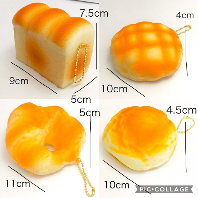 SHOP SHIMATARO Jumbo Squishies, Large Bread Set, Variety of 10