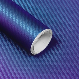 Lypumso 3D Chameleon Blue to Purple Carbon Fiber Vinyl Wraps, Auto Self-adhesive film rolls for DIY Use, Stickers for car Interior and Exterior Color Change Decoration with No Bubble Release 1ft x 5ft