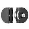 Qrity Stainless Steel Glass Door Lock with Key Open/Close for