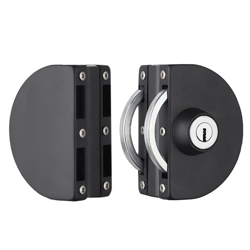 Qrity Stainless Steel Glass Door Lock with Key Open/Close for