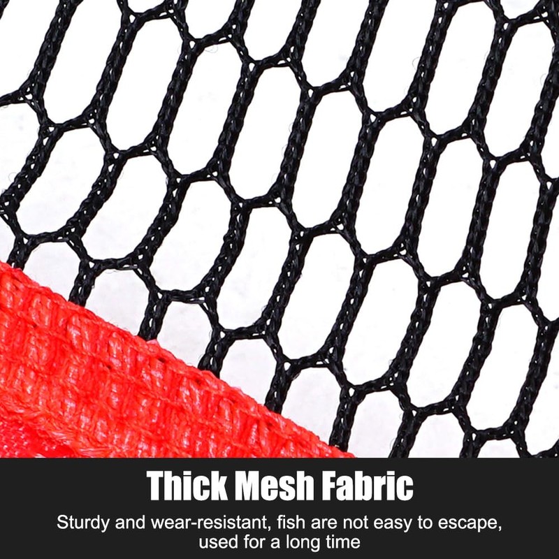 Fishing Net, Foldable Nylon Fishing Bag with Drawstring, Long Fish